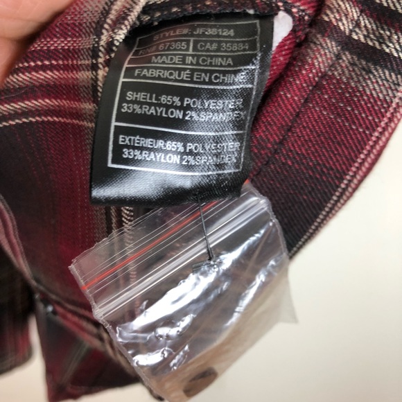 Jack Maroon Brown Plaid Shirt Dress Tunic Large - Picture 6 of 7